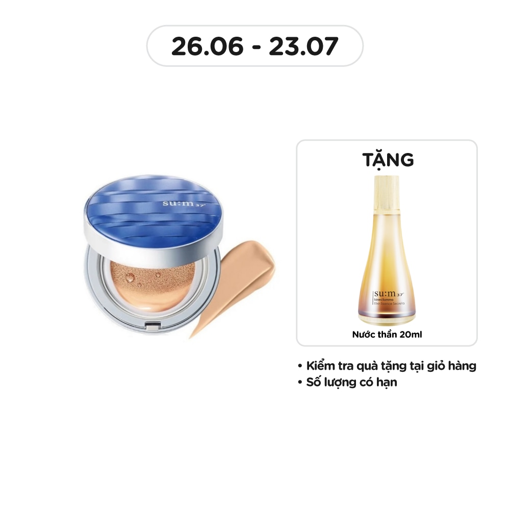 SU:M37º Phấn Nước Su:m37 Waterfull CC Cushion Perfect Finish SPF50+/PA+++ 15g+15g .#01 Light Beige