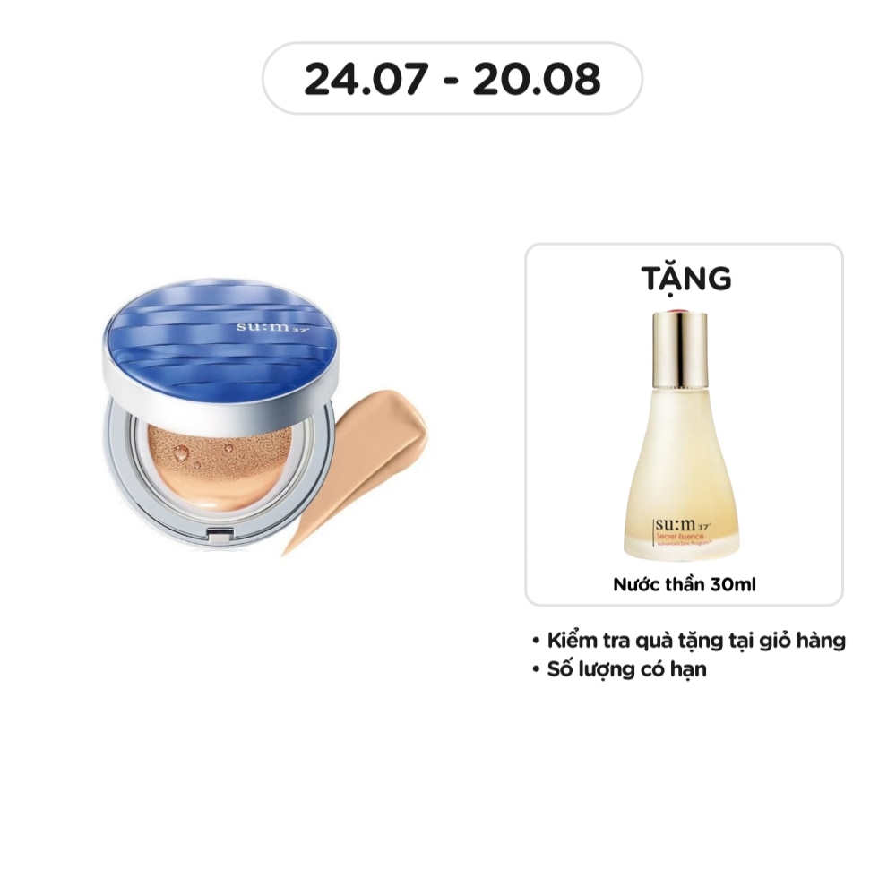 SU:M37º Phấn Nước Su:m37 Waterfull CC Cushion Perfect Finish SPF50+/PA+++ 15g+15g .#02 Natural Beige