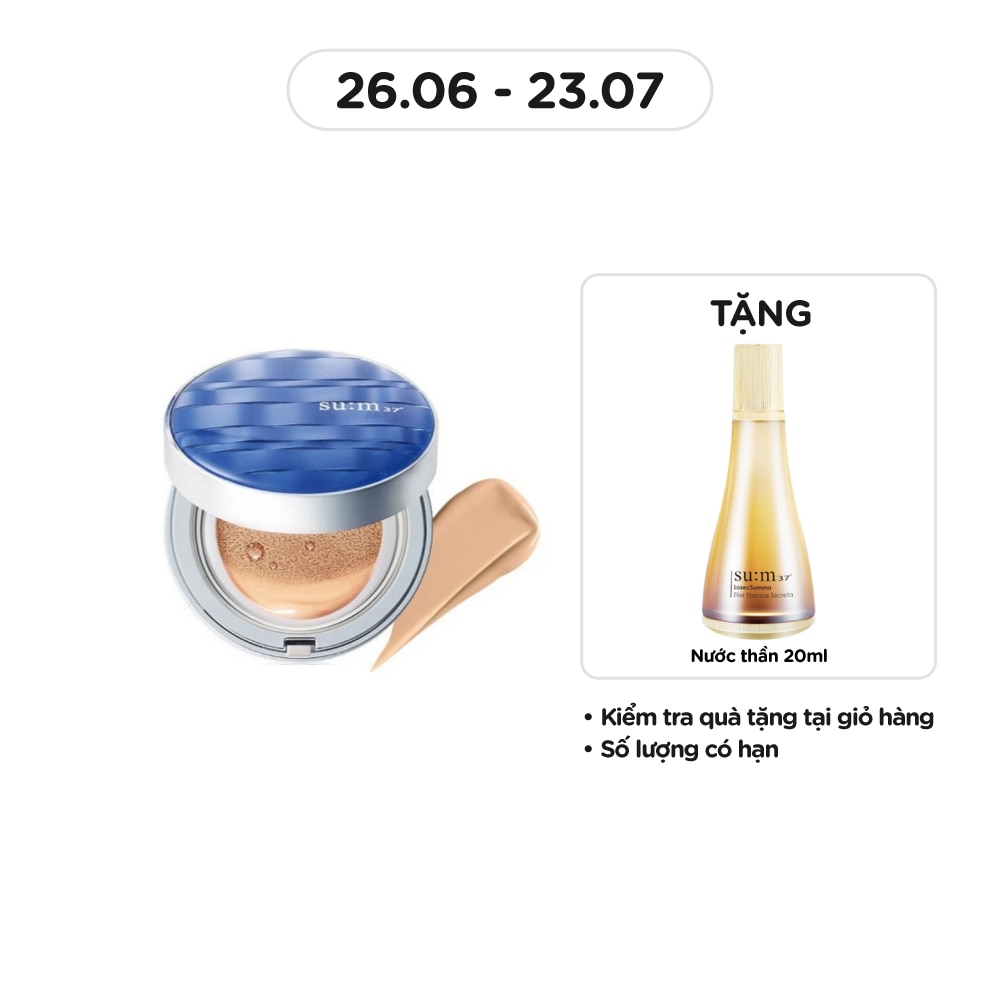 Phấn Nước Su:m37 Waterfull CC Cushion Perfect Finish SPF50+/PA+++ 15g+15g .#02 Natural Beige