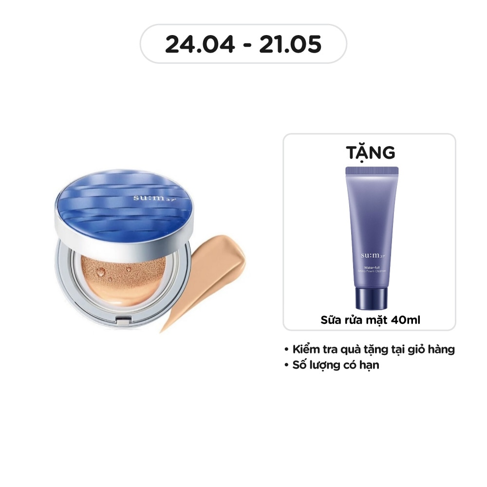 SU:M37º Phấn Nước Su:m37 Waterfull CC Cushion Perfect Finish SPF50+/PA+++ 15g+15g .#02 Natural Beige