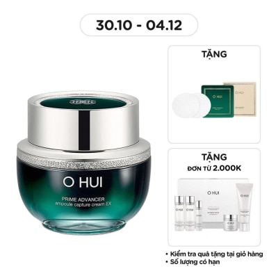 OHUI Kem Dưỡng Ngăn Ngừa Lão Hóa Sớm OHUI Prime Advancer Ampoule Capture Cream Ex 50ml