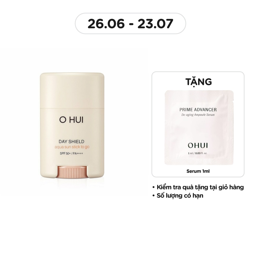 Kem Chống Nắng OHUI Day Shield Aqua Sun Stick To Go SPF50+/PA++++ 14g