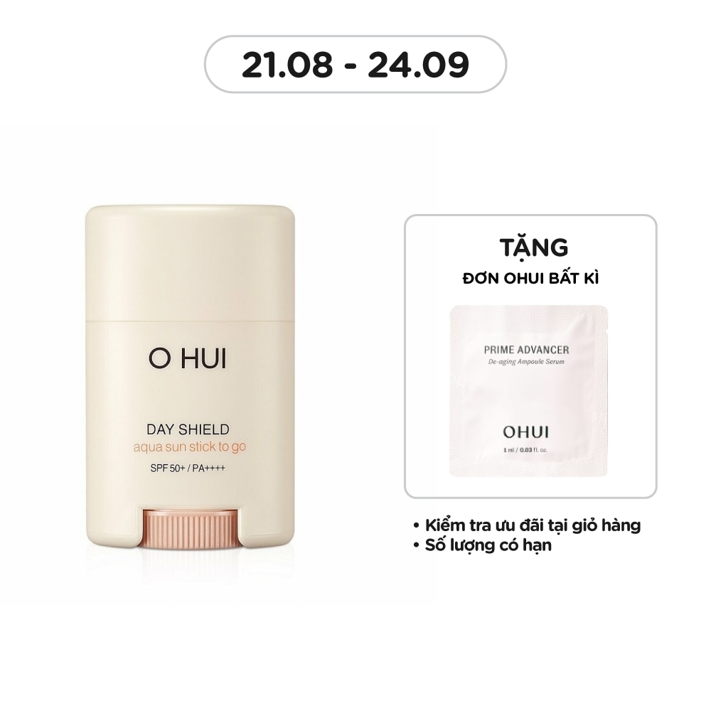 Kem Chống Nắng OHUI Day Shield Aqua Sun Stick To Go SPF50+/PA++++ 14g