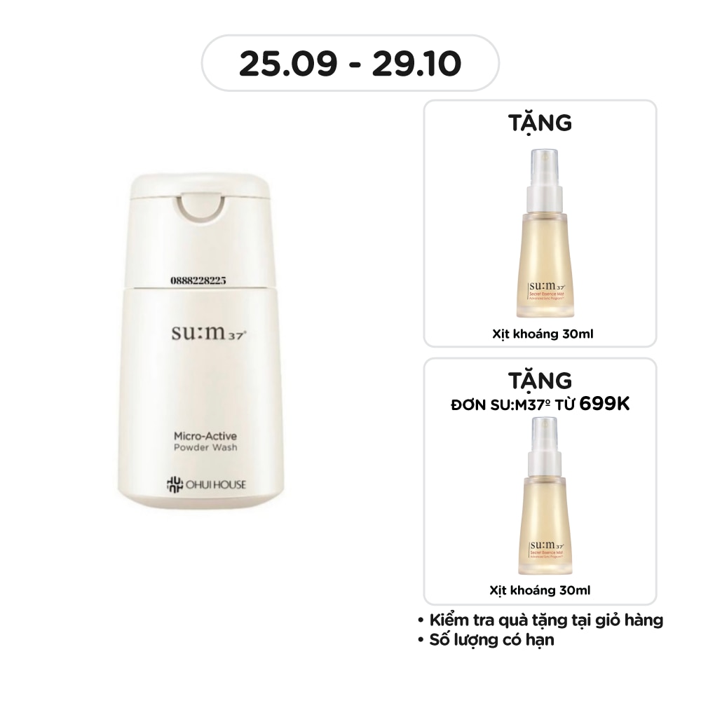 Sữa Rửa Mặt Dạng Bột Su:m37 Micro-Active Powder Wash 60g