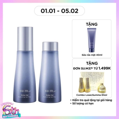 SU:M37º Xịt Khoáng Su:m37 Water-Full Hydrating Gel Mist 60ml+ 60ml