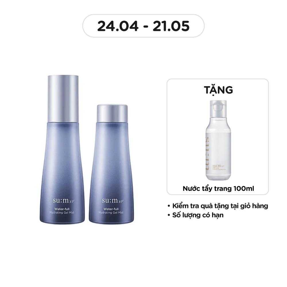 Xịt Khoáng Su:m37 Water-Full Hydrating Gel Mist 60ml+ 60ml