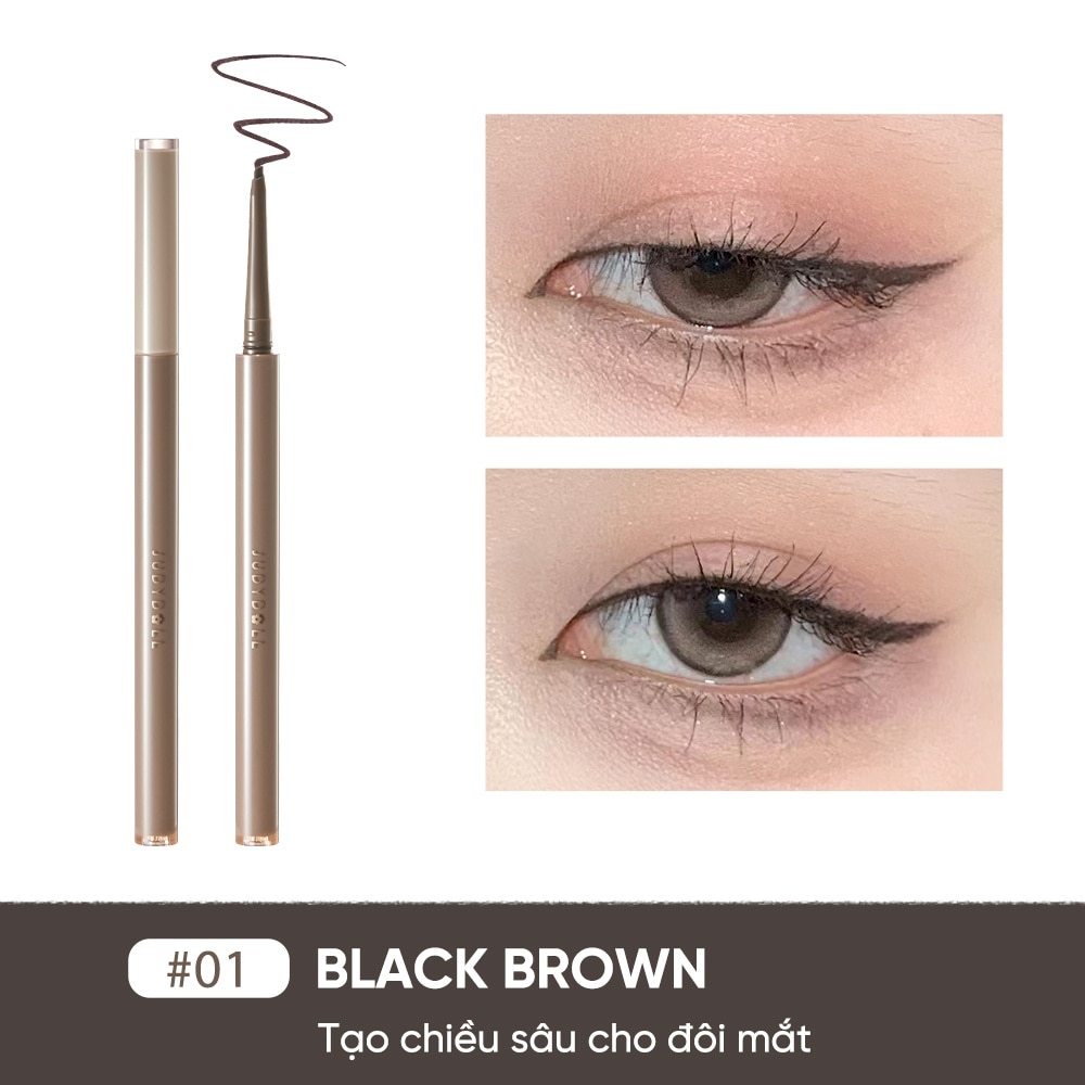 Bút Kẻ Mắt Judydoll Slim Gel Eyeliner 0.06g .#01 Black Brown