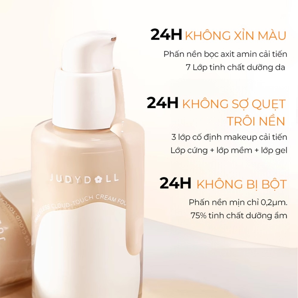 Kem Nền Judydoll Traceless Cloud-Touch Cream Foundation 30g .#N20
