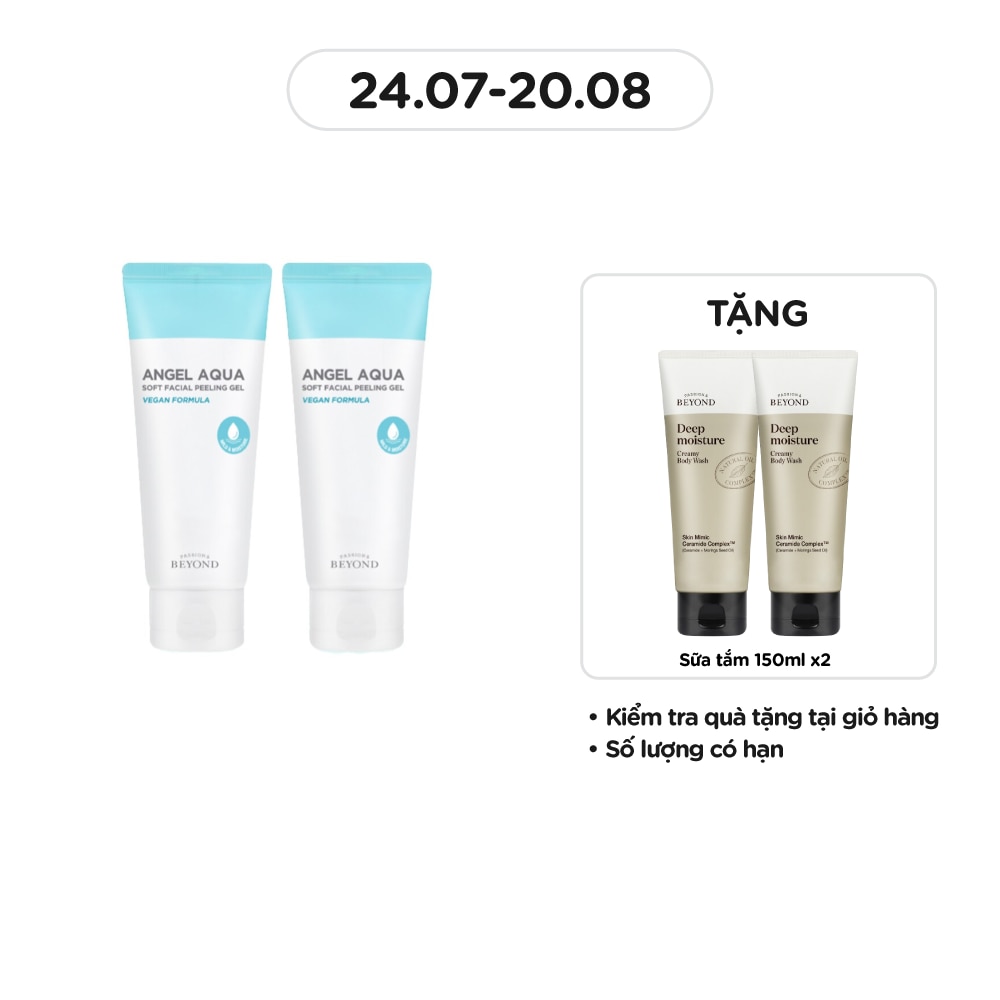 Tẩy Tế Bào Chết Beyond Angel Aqua Soft Facial Peeling Gel Vegan Formula 100mlx2Pcs