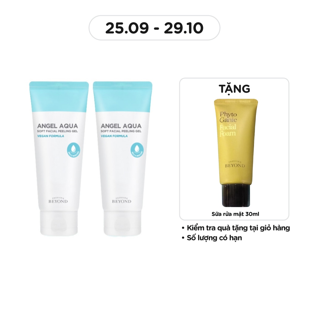 Tẩy Tế Bào Chết Beyond Angel Aqua Soft Facial Peeling Gel Vegan Formula 100mlx2Pcs