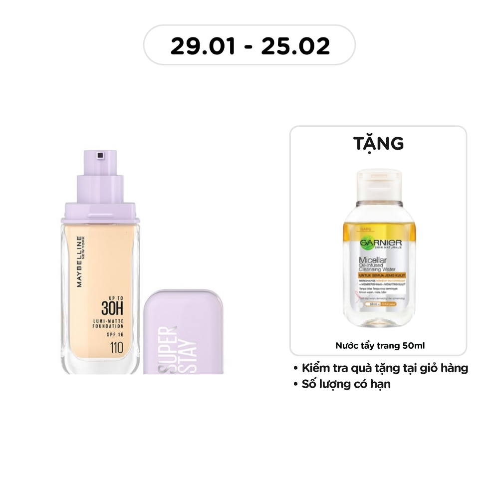 MAYBELLINE NEW YORK Super Stay Up To 30H Lumi-Matte Foundation 35ml .#110