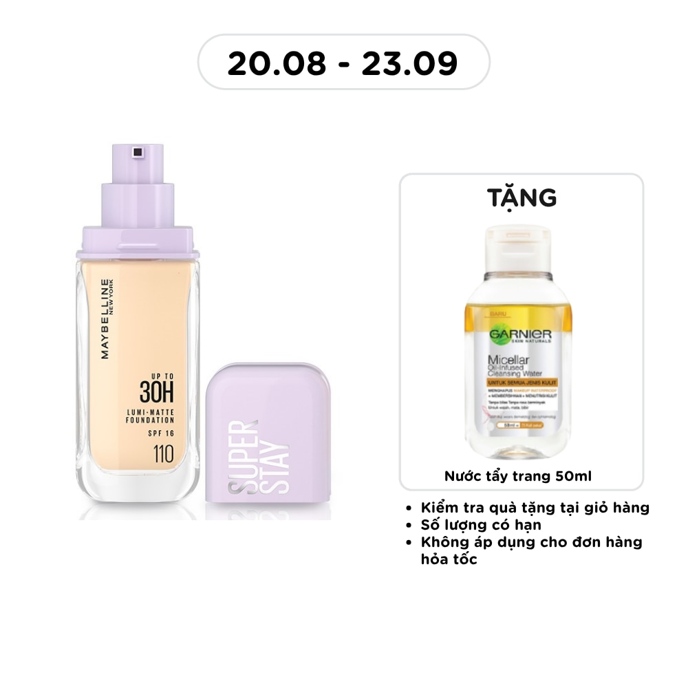 Kem Nền Lâu Trôi Maybelline Super Stay Up To 30H Lumi-Matte Foundation 35ml .#110 image