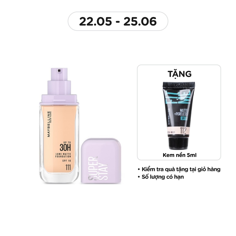 MAYBELLINE NEW YORK Super Stay Up To 30H Lumi-Matte Foundation 35ml .#111