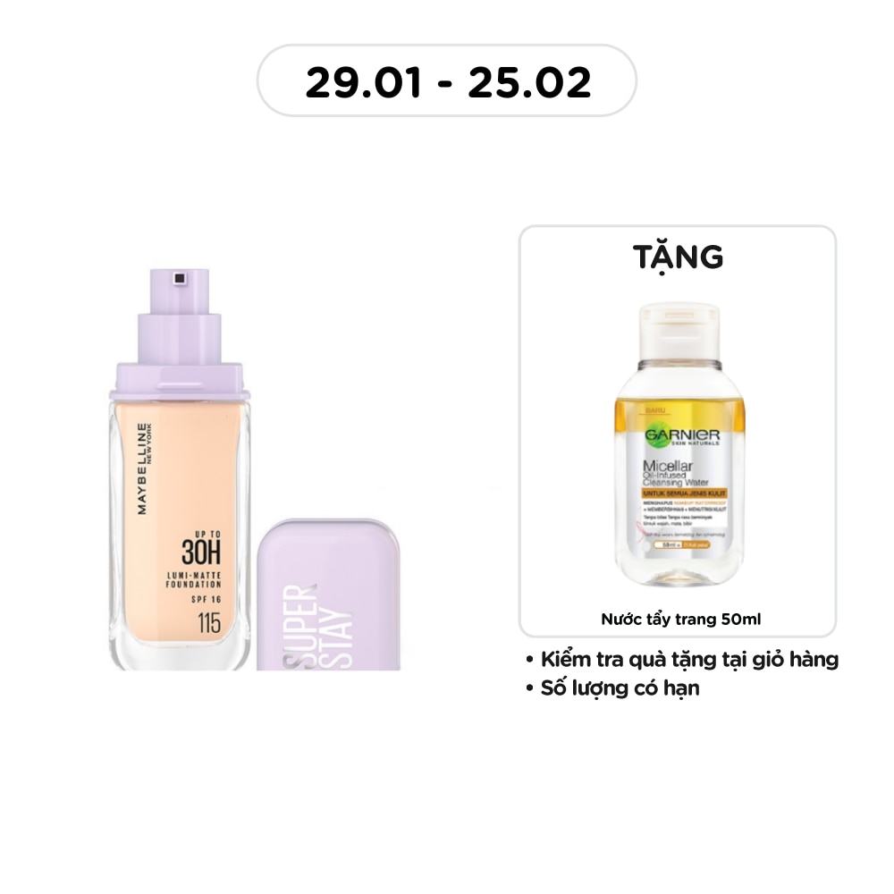 MAYBELLINE NEW YORK Super Stay Up To 30H Lumi-Matte Foundation 35ml .#115