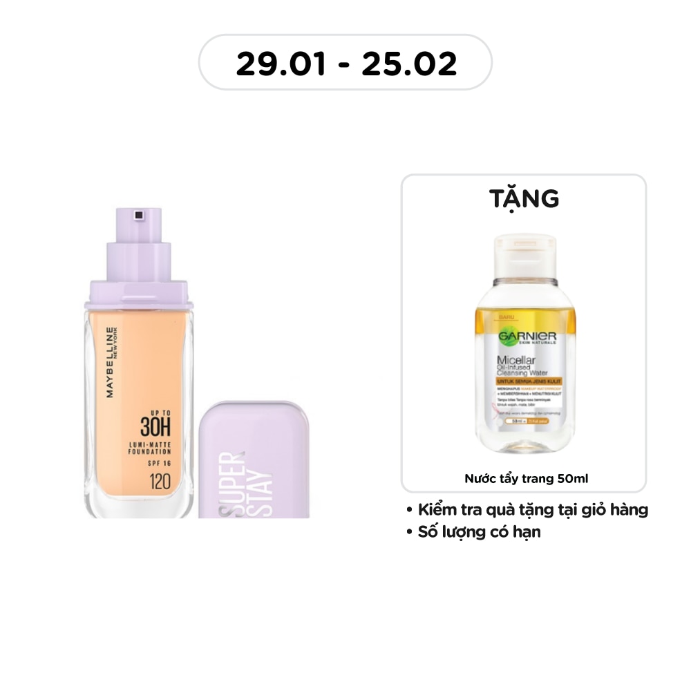 MAYBELLINE NEW YORK Super Stay Up To 30H Lumi-Matte Foundation 35ml .#120