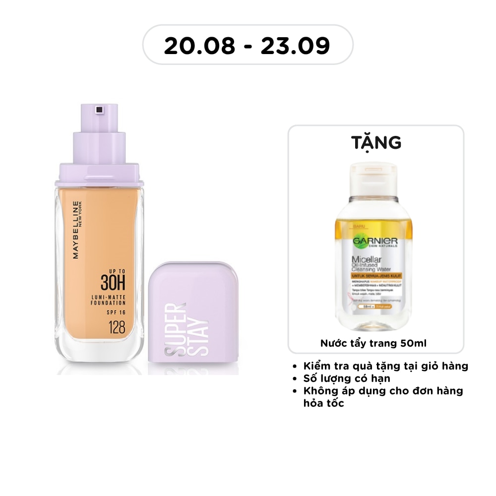 Kem Nền Lâu Trôi Maybelline Super Stay Up To 30H Lumi-Matte Foundation 35ml .#128 image