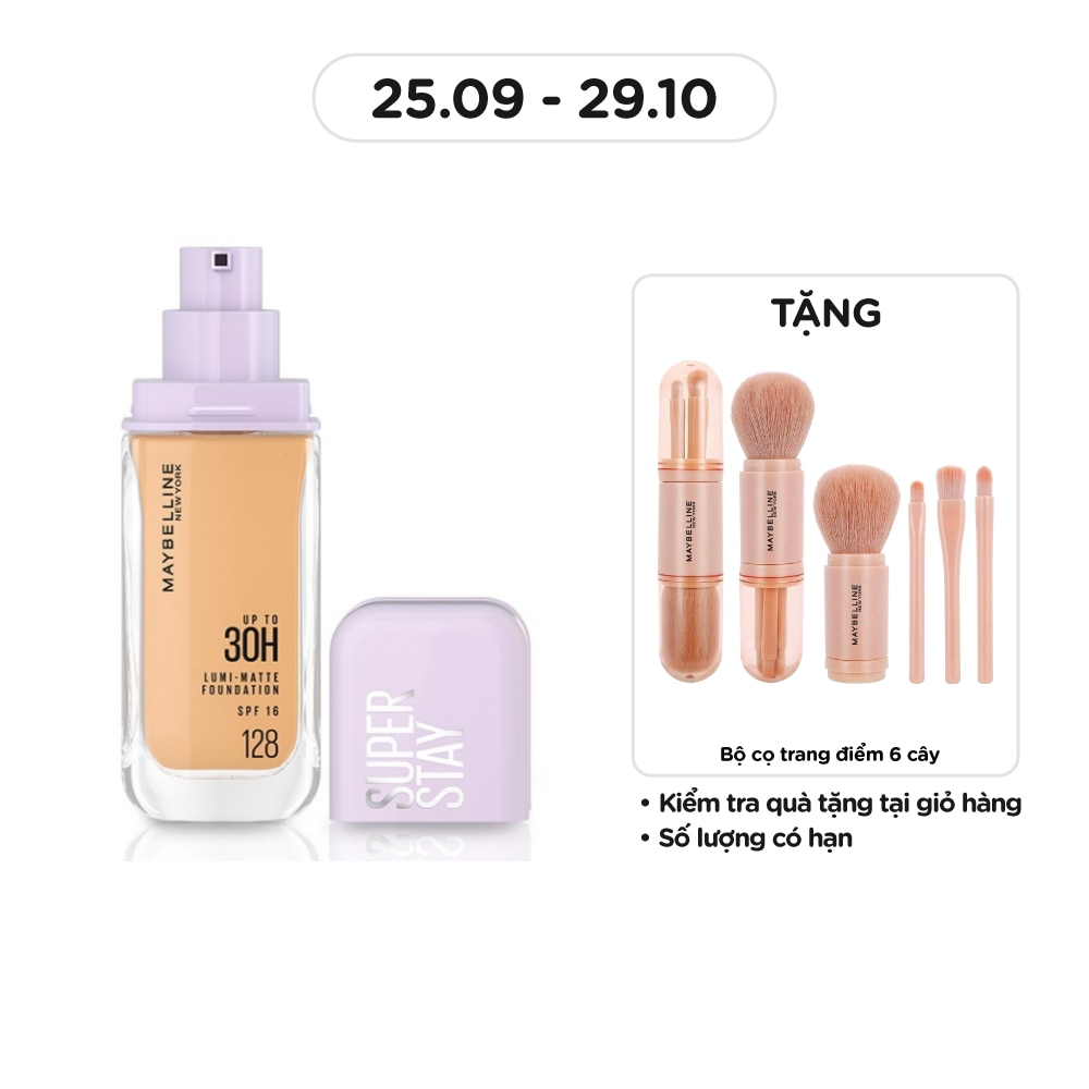 Kem Nền Lâu Trôi Maybelline Super Stay Up To 30H Lumi-Matte Foundation 35ml .#128