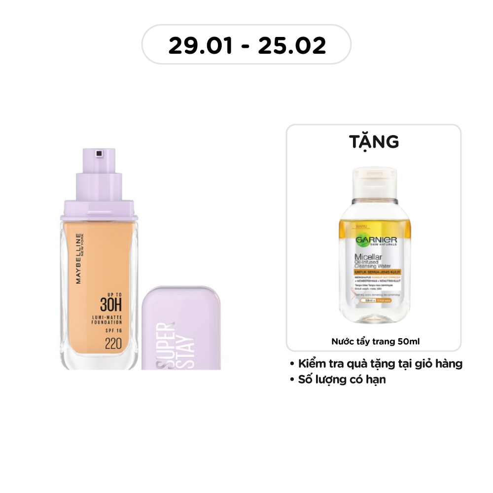 MAYBELLINE NEW YORK Super Stay Up To 30H Lumi-Matte Foundation 35ml .#220