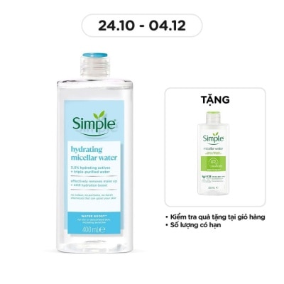 SIMPLE Nước Tẩy Trang Simple Hydrating Micellar Water 400ml