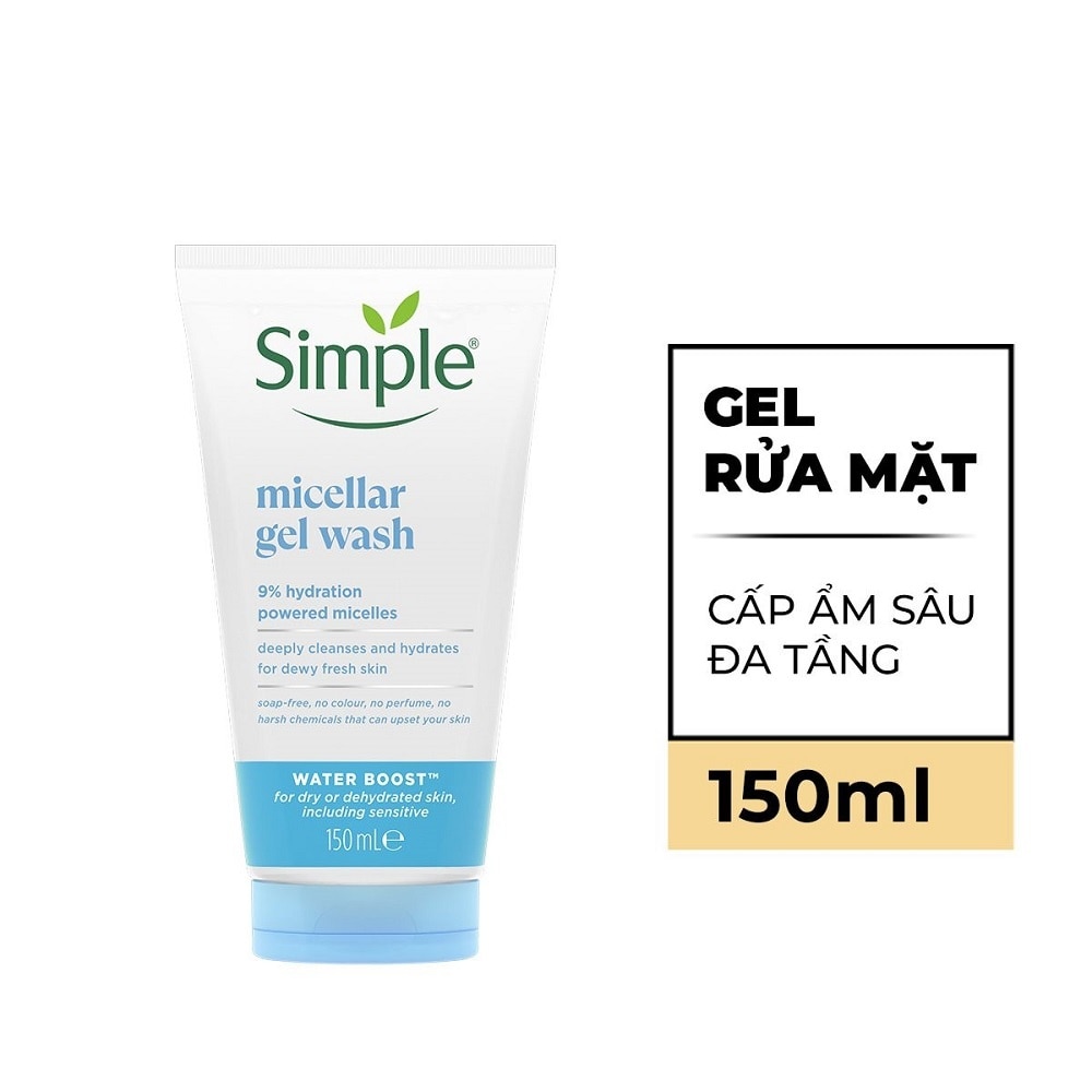 Gel Rửa Mặt Simple Micellar Gel Wash 150ml