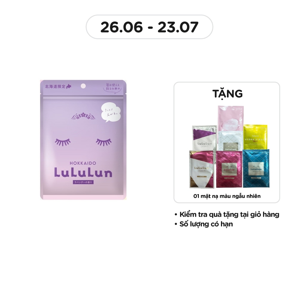Mặt Nạ Lululun Face Mask Hokkaido Lavender 7 Miếng