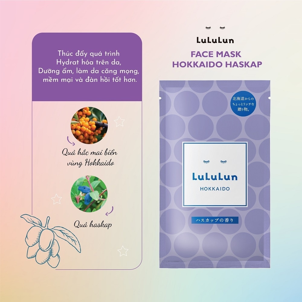 Mặt Nạ Lululun Face Mask Hokkaido Haskap 33ml