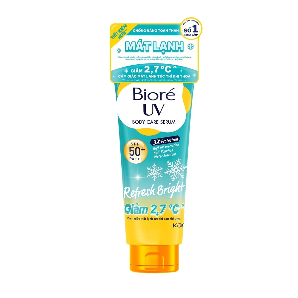 Serum Chống Nắng Biore UV Dưỡng Thể Sáng Mịn Mát Lạnh Refresh Bright SPF50+ PA+++ 230ml