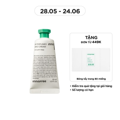 INNISFREE - Kem Dưỡng Da Tay Innisfree My Perfumed Hand Cream 02 Fluffy Pink 30ml