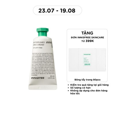 INNISFREE - Kem Dưỡng Da Tay Innisfree My Perfumed Hand Cream 02 Fluffy Pink 30ml image
