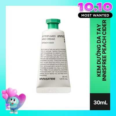 INNISFREE Kem Dưỡng Da Tay Innisfree My Perfumed Hand Cream 03 Peach Cider 30ml image