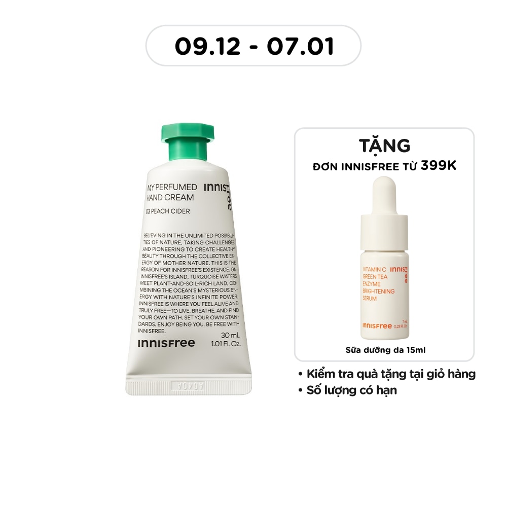 Kem Dưỡng Da Tay Innisfree My Perfumed Hand Cream 03 Peach Cider 30ml