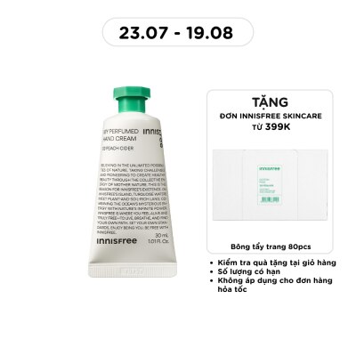 INNISFREE - Kem Dưỡng Da Tay Innisfree My Perfumed Hand Cream 03 Peach Cider 30ml image