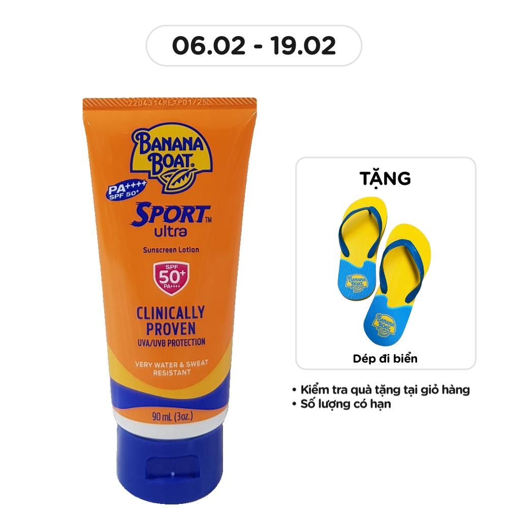 Kem Chống Nắng Banana Boat Sport Ultra Sunscreen Lotion SPF50+ PA++++ 90ml