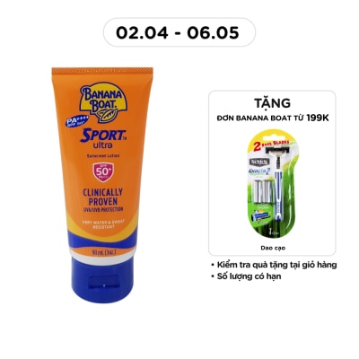 BANANA BOAT - Kem Chống Nắng Banana Boat Sport Ultra Sunscreen Lotion SPF50+ PA++++ 90ml