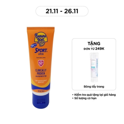 BANANA BOAT Kem Chống Nắng Banana Boat Sport Ultra Sunscreen Lotion SPF50+ PA++++ 90ml