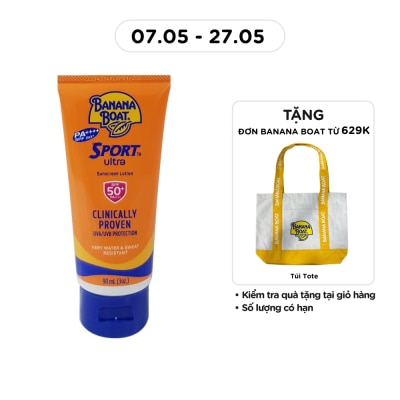 BANANA BOAT - Kem Chống Nắng Banana Boat Sport Ultra Sunscreen Lotion SPF50+ PA++++ 90ml
