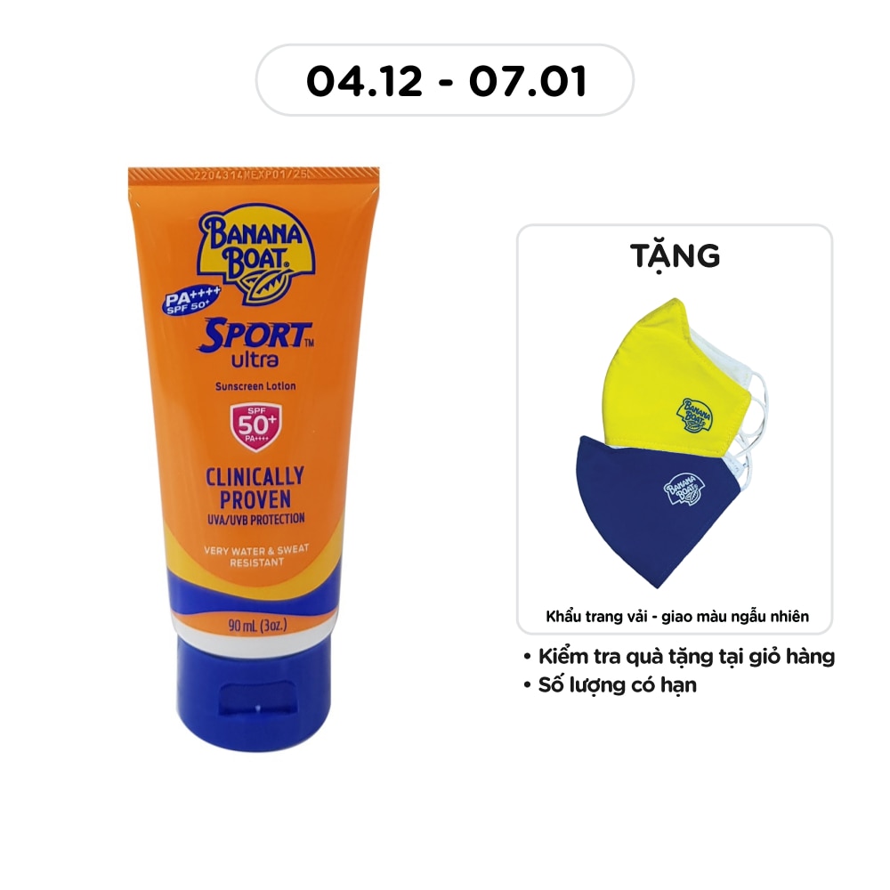 Kem Chống Nắng Banana Boat Sport Ultra Sunscreen Lotion SPF50+ PA++++ 90ml
