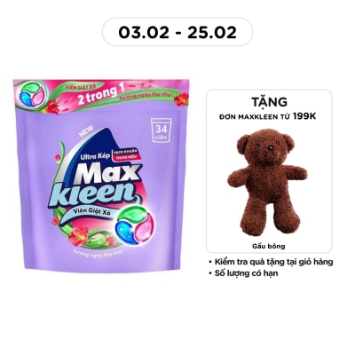 MAXKLEEN Softergent Pod Relaxing Day 15gx34pcs