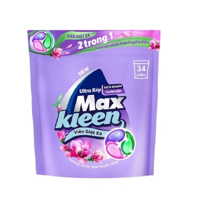 MAXKLEEN Túi Viên Giặt Xả Maxkleen Hương Nước Hoa Huyền Diệu 15g x 34Viên