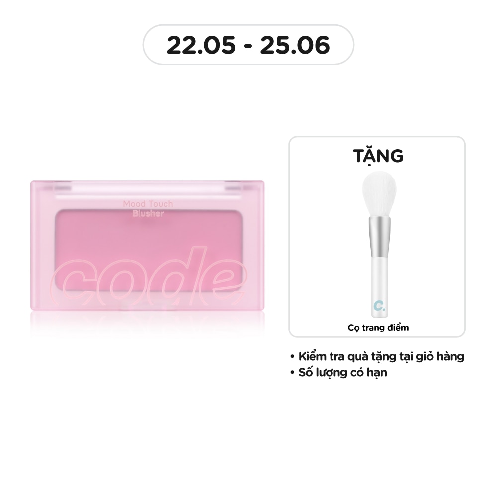 CODE GLOKOLOR Phấn Má Hồng Code Glokolor Mood Touch Blusher 3.5g .#01 Legendary Pink