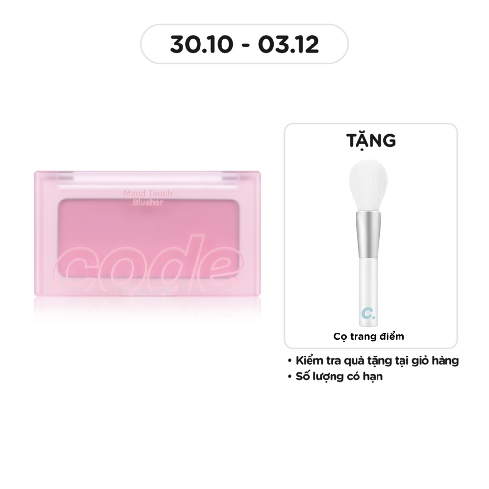 CODE GLOKOLOR Phấn Má Hồng Code Glokolor Mood Touch Blusher 3.5g .#01 Legendary Pink