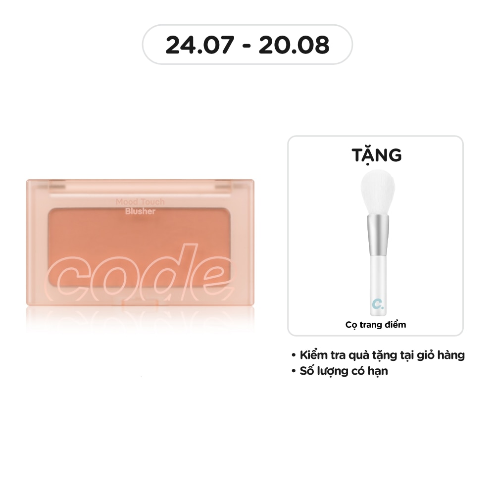 CODE GLOKOLOR Mood Touch Blusher 3.5g .#02 Morning Coral