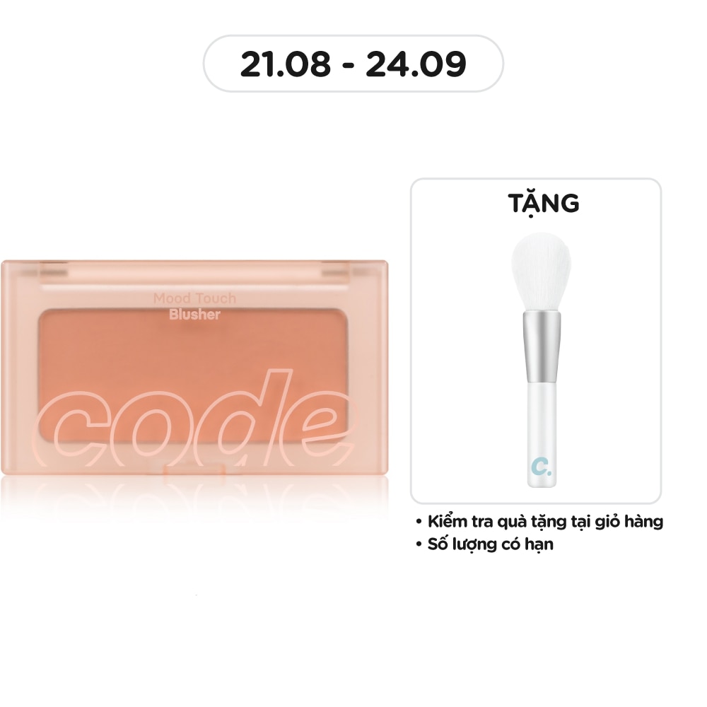 Phấn Má Hồng Code Glokolor Mood Touch Blusher 3.5g .#02 Morning Coral