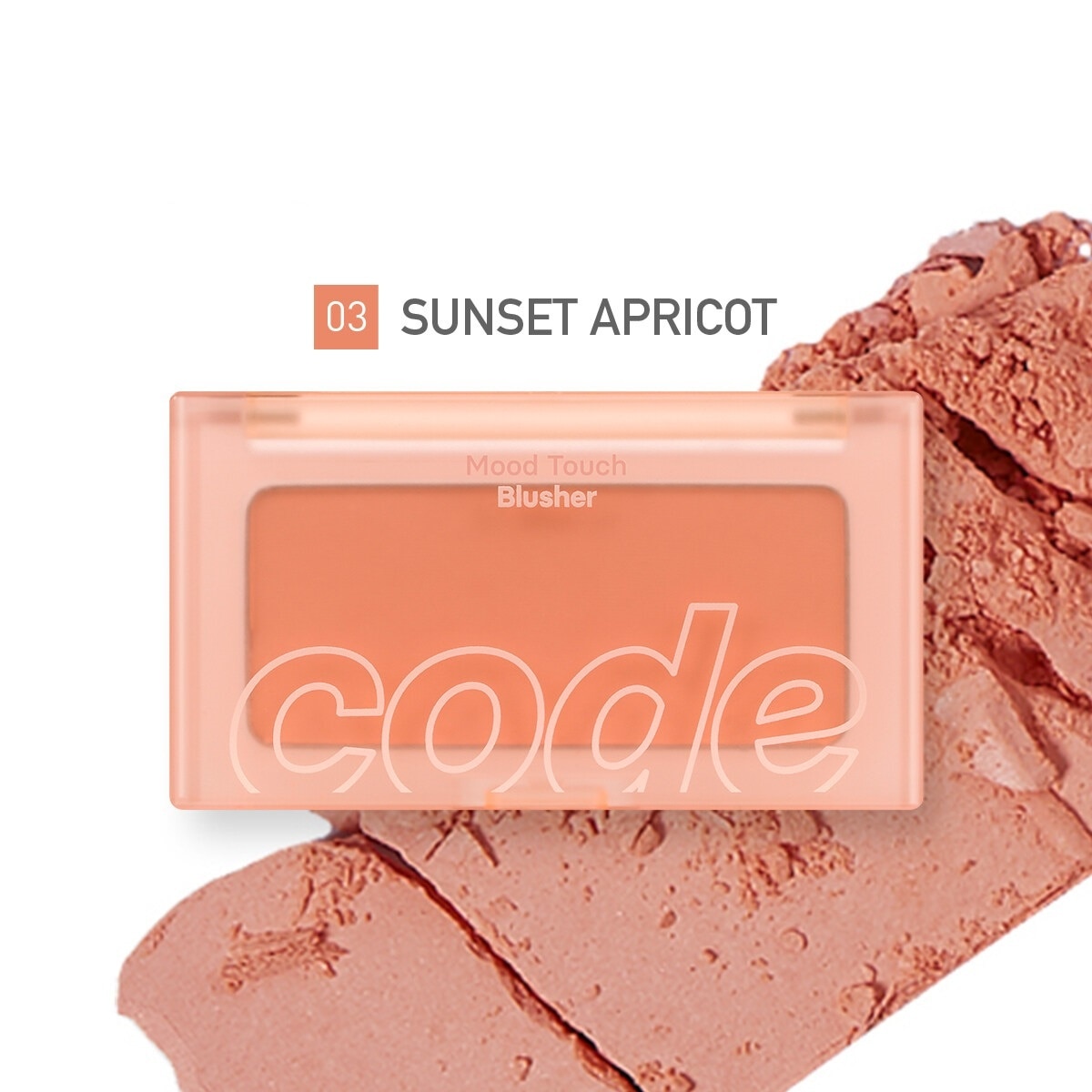 Phấn Má Hồng Code Glokolor Mood Touch Blusher 3.5g .#03 Sunset Apricot