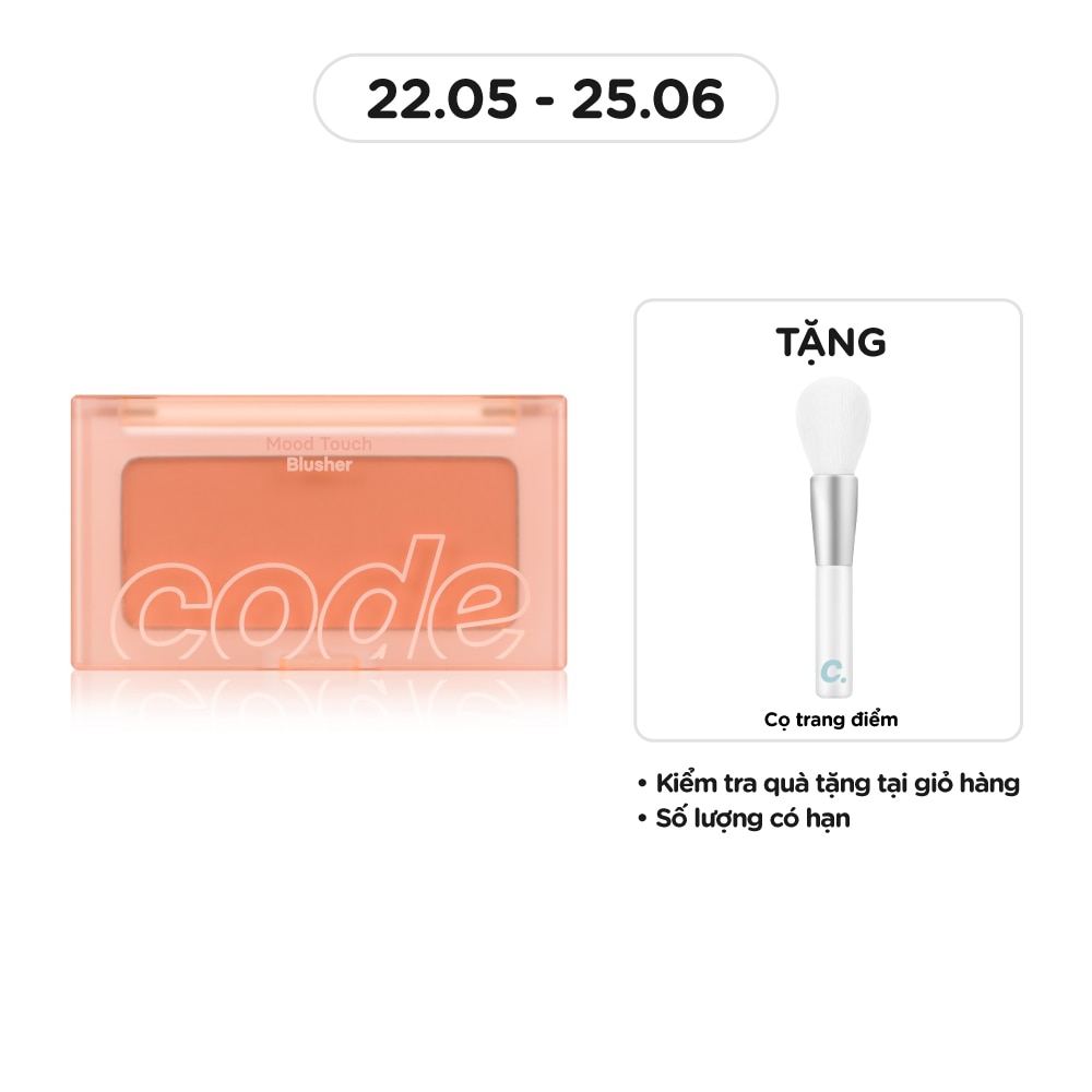 CODE GLOKOLOR Phấn Má Hồng Code Glokolor Mood Touch Blusher 3.5g .#03 Sunset Apricot