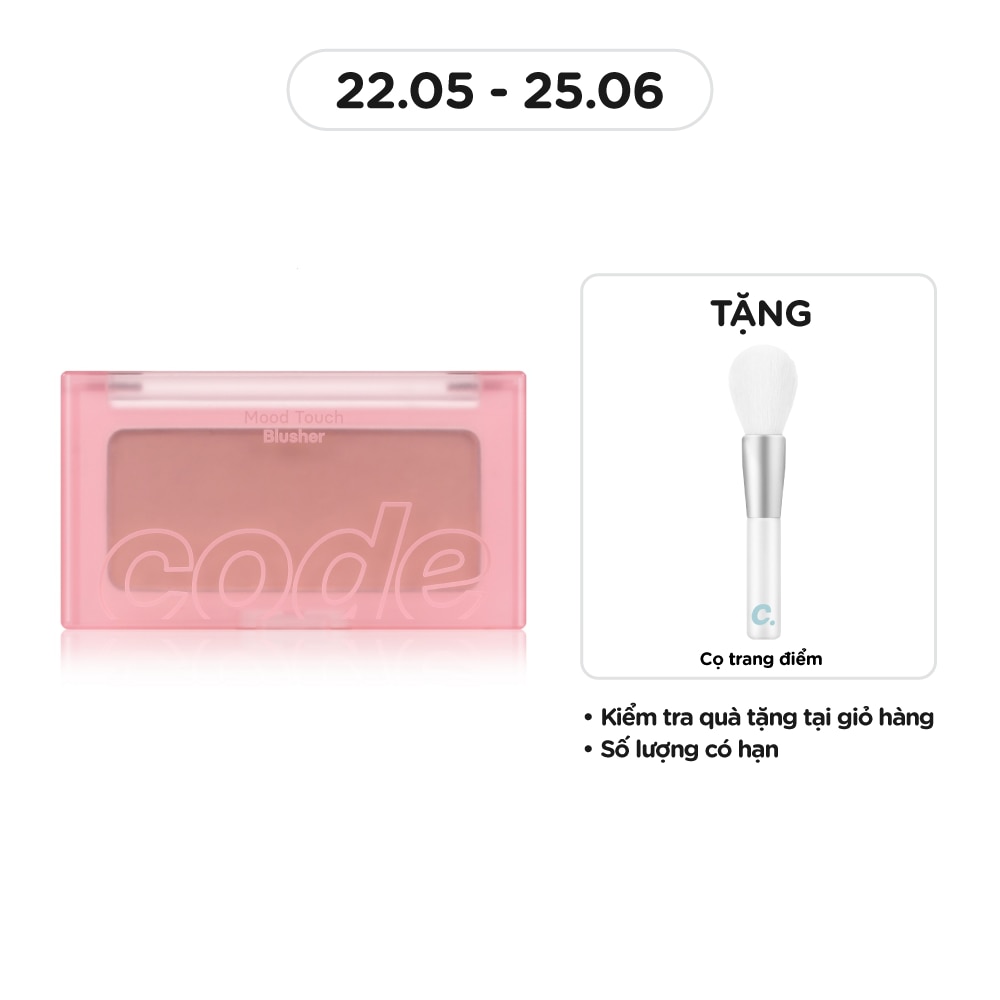 CODE GLOKOLOR Phấn Má Hồng Code Glokolor Mood Touch Blusher 3.5g .#04 Rose Fig