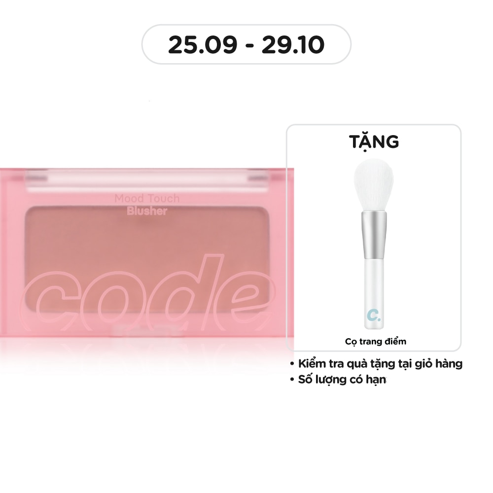 Phấn Má Hồng Code Glokolor Mood Touch Blusher 3.5g .#04 Rose Fig