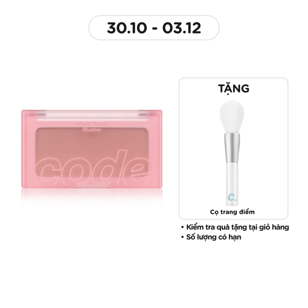 CODE GLOKOLOR Phấn Má Hồng Code Glokolor Mood Touch Blusher 3.5g .#04 Rose Fig