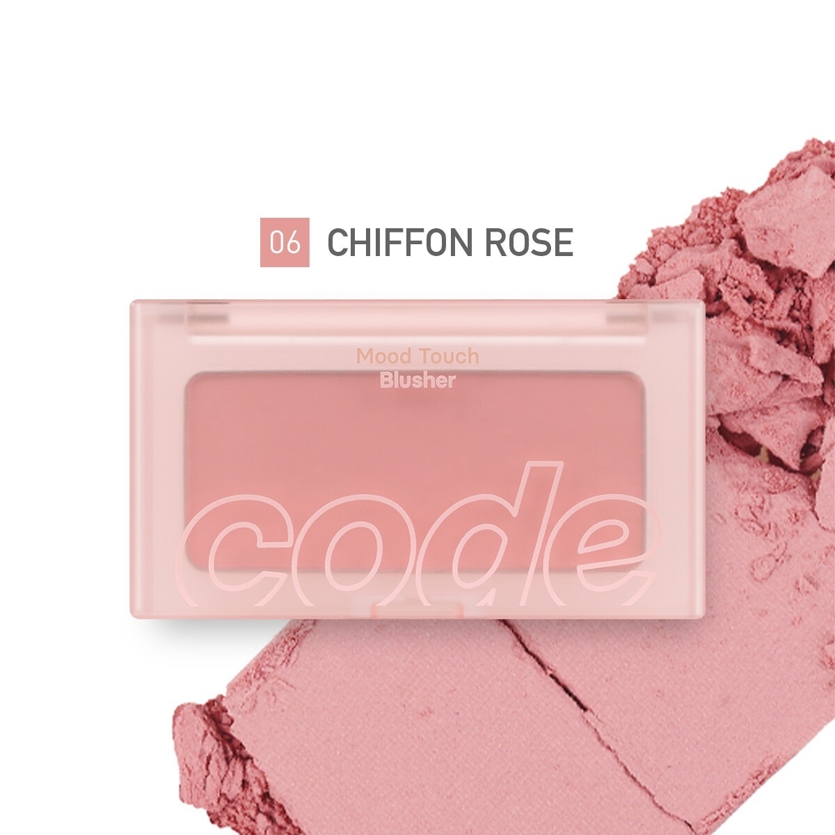 Phấn Má Hồng Code Glokolor Mood Touch Blusher 3.5g .#06 Chiffon Rose