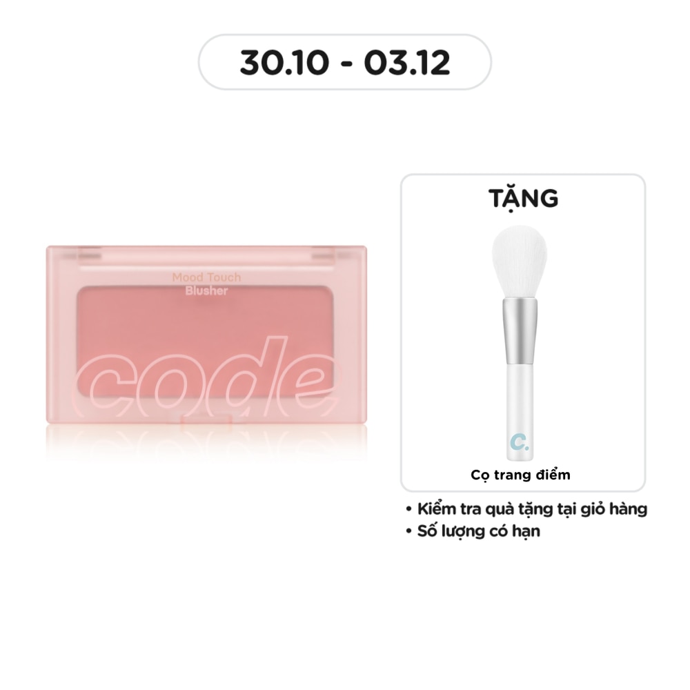 CODE GLOKOLOR Phấn Má Hồng Code Glokolor Mood Touch Blusher 3.5g .#06 Chiffon Rose